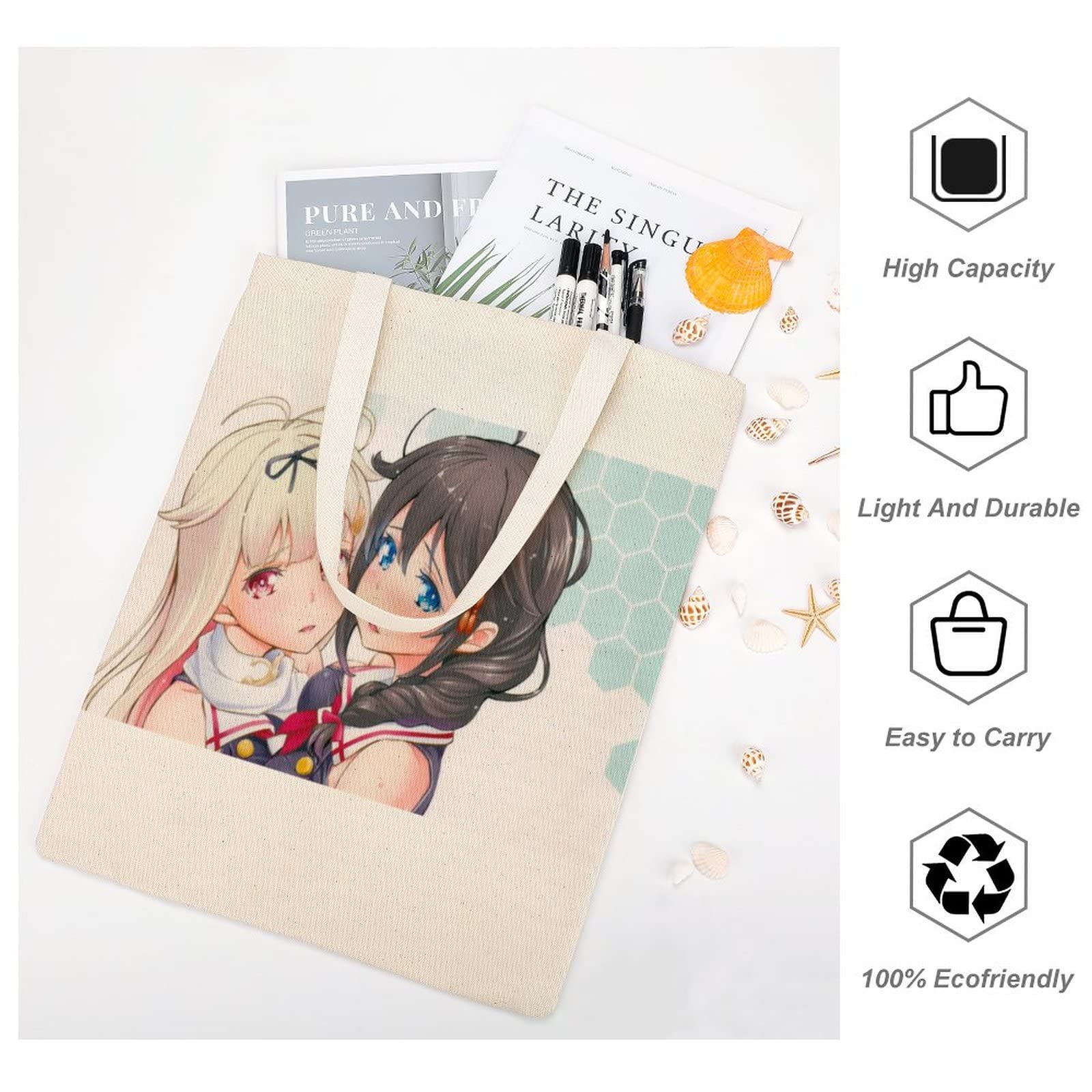 Amazon.co.jp: 艦これ 夕立&時雨シンプル トートバッグ 大きめ 肩掛け